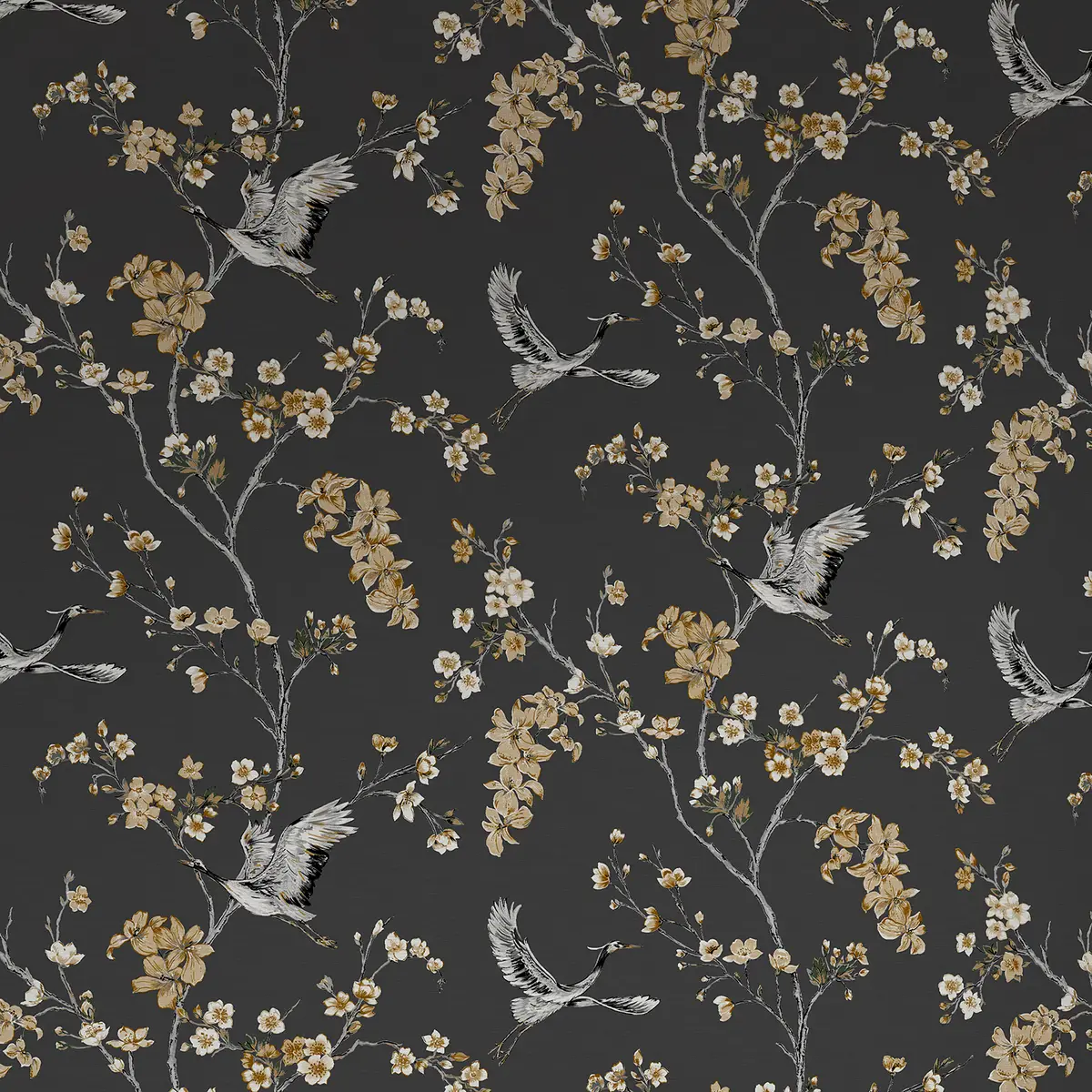 Vliestapete Alexa Crane | Gold