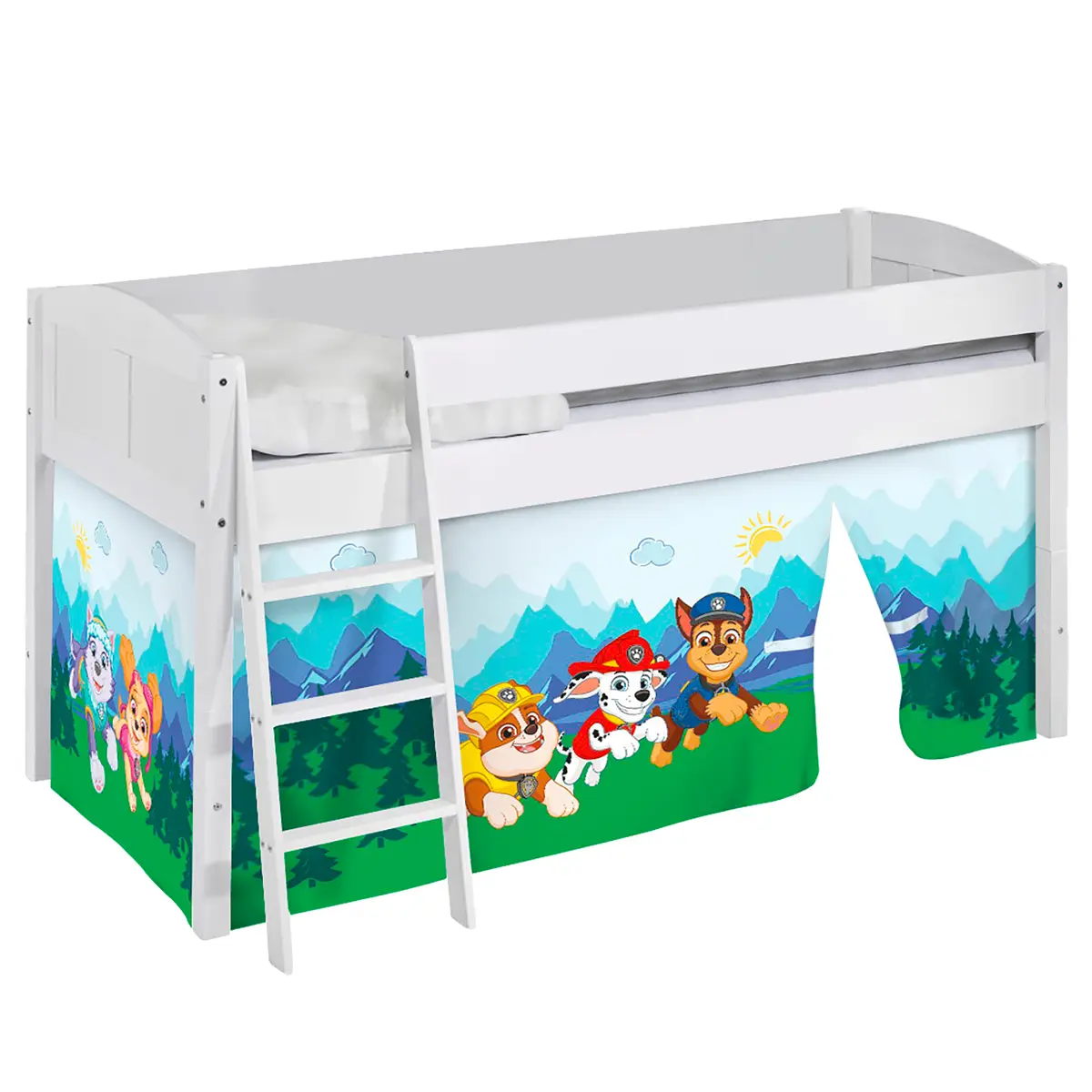 Hochbett Landhaus Paw Patrol | Weiß