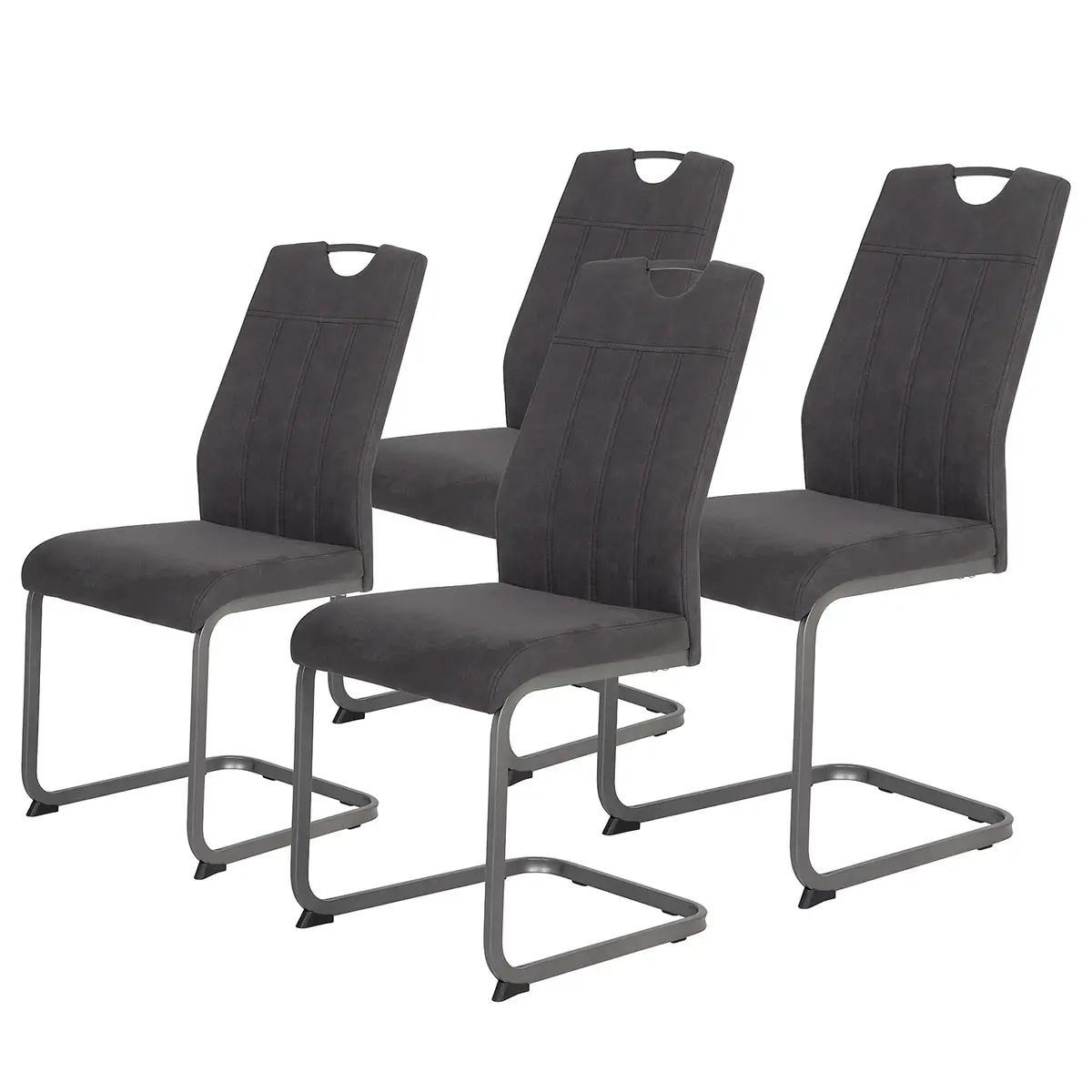 Freischwinger Stuhl Cotulla | Schwarz