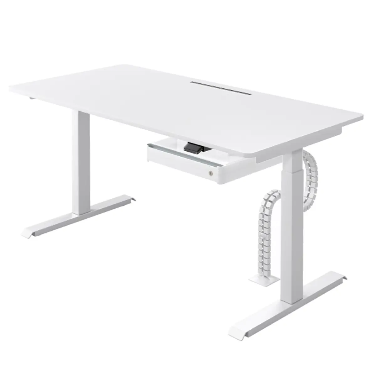 Schreibtisch Warnes II 140cm Weiß/Weiß | Weiß