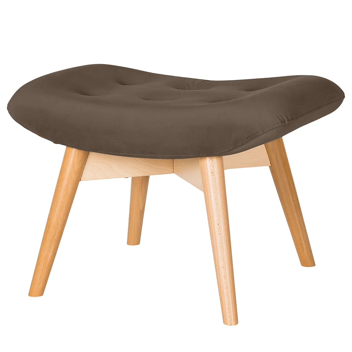 Polsterhocker Vaia | Braun