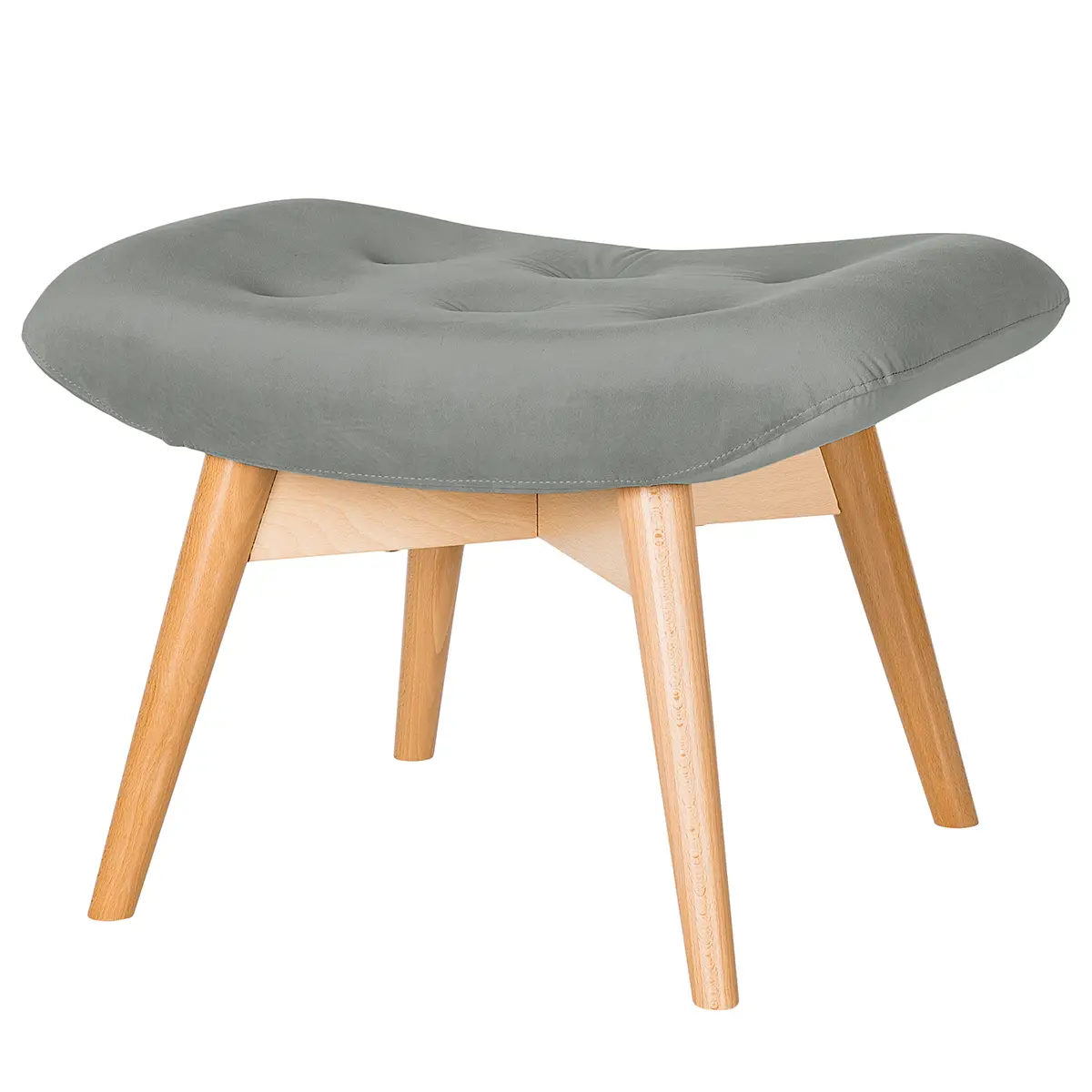 Polsterhocker Vaia | Grau