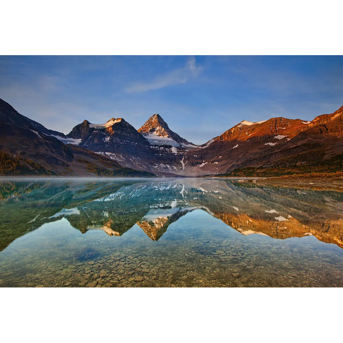Fototapete Magog Lake Canada | Mehrfarbig