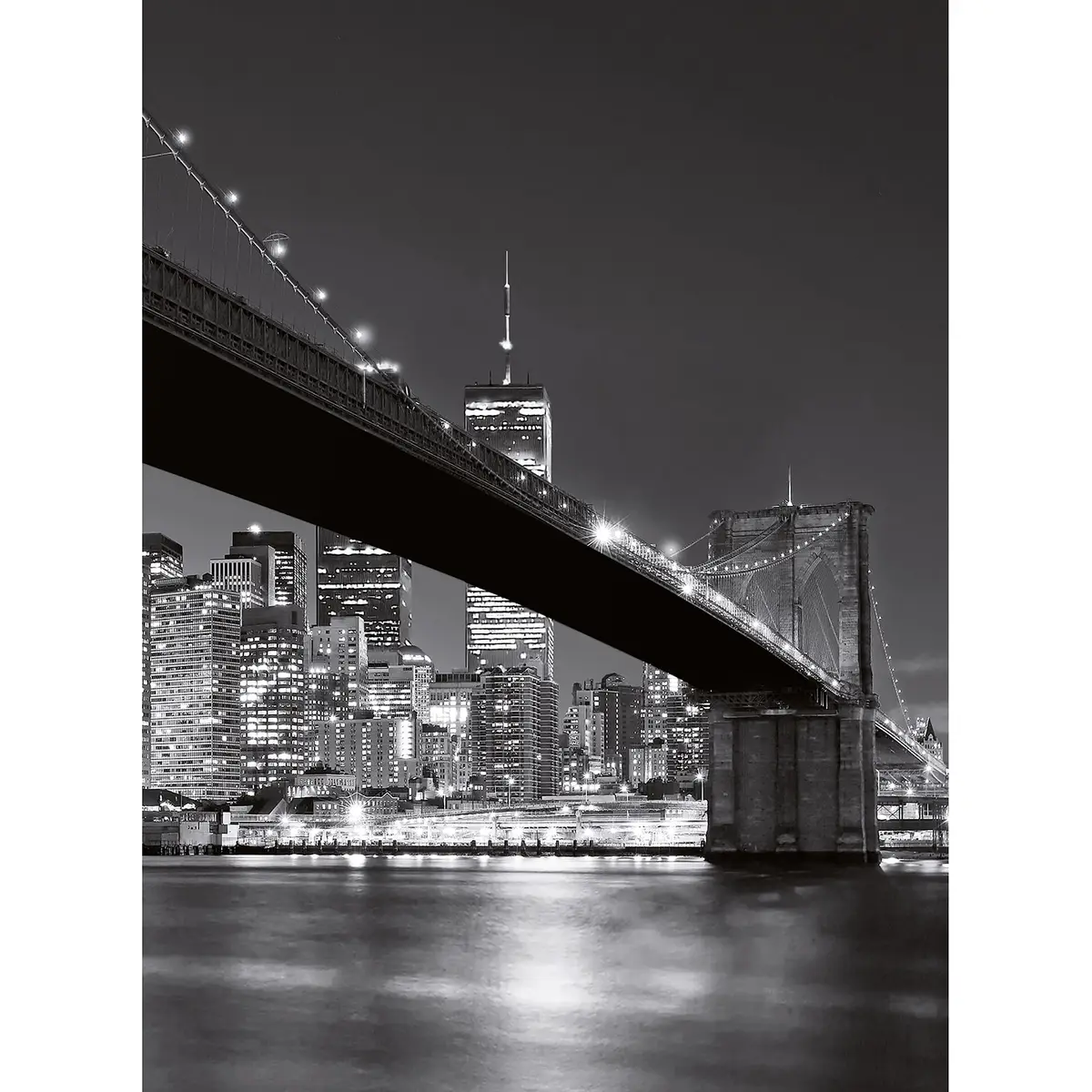 Fototapete Brooklyn Bridge | Grau