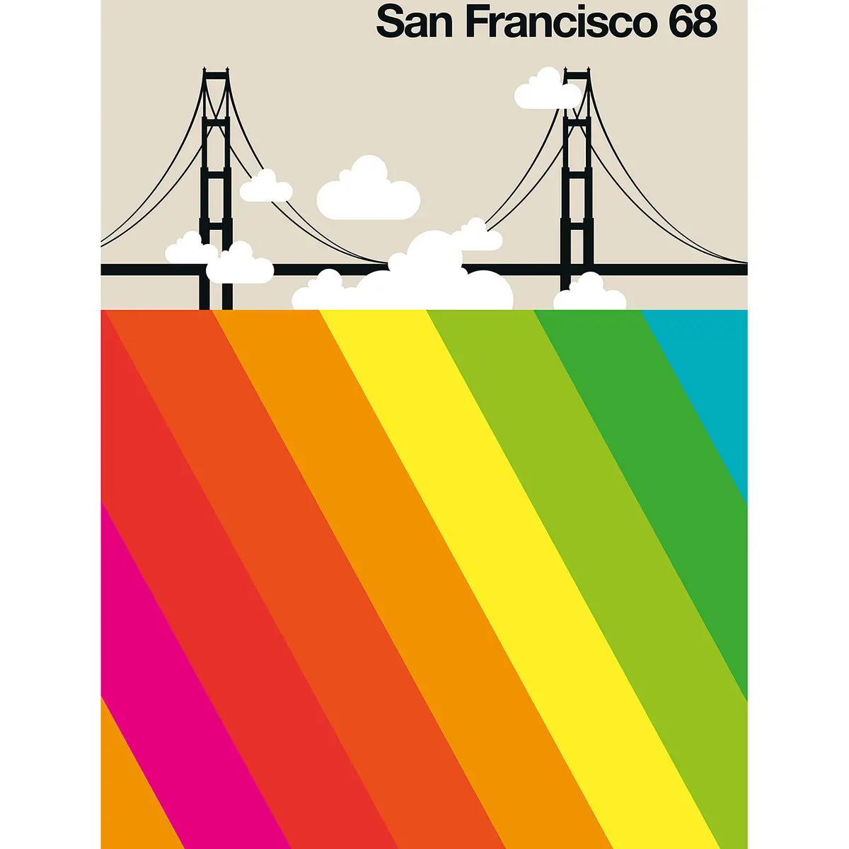 Fototapete San Francisco | Mehrfarbig