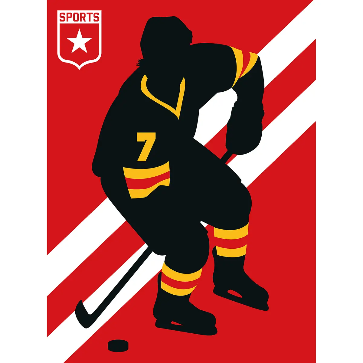 Fototapete IceHockey | Rot