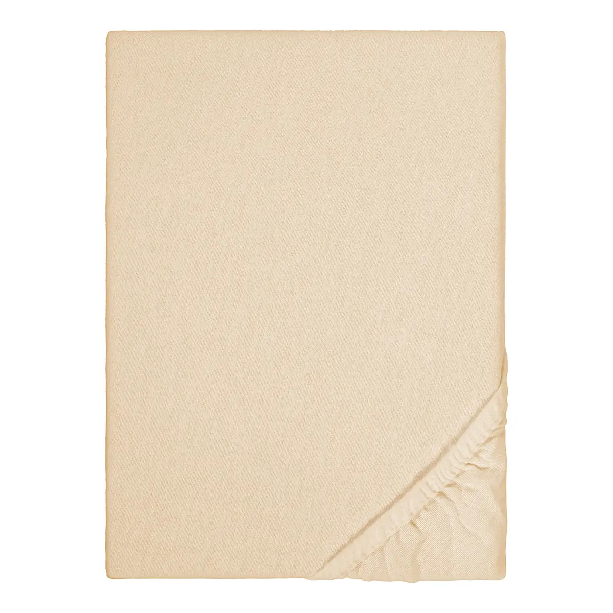 Feinbiber Spannbetttuch | Beige
