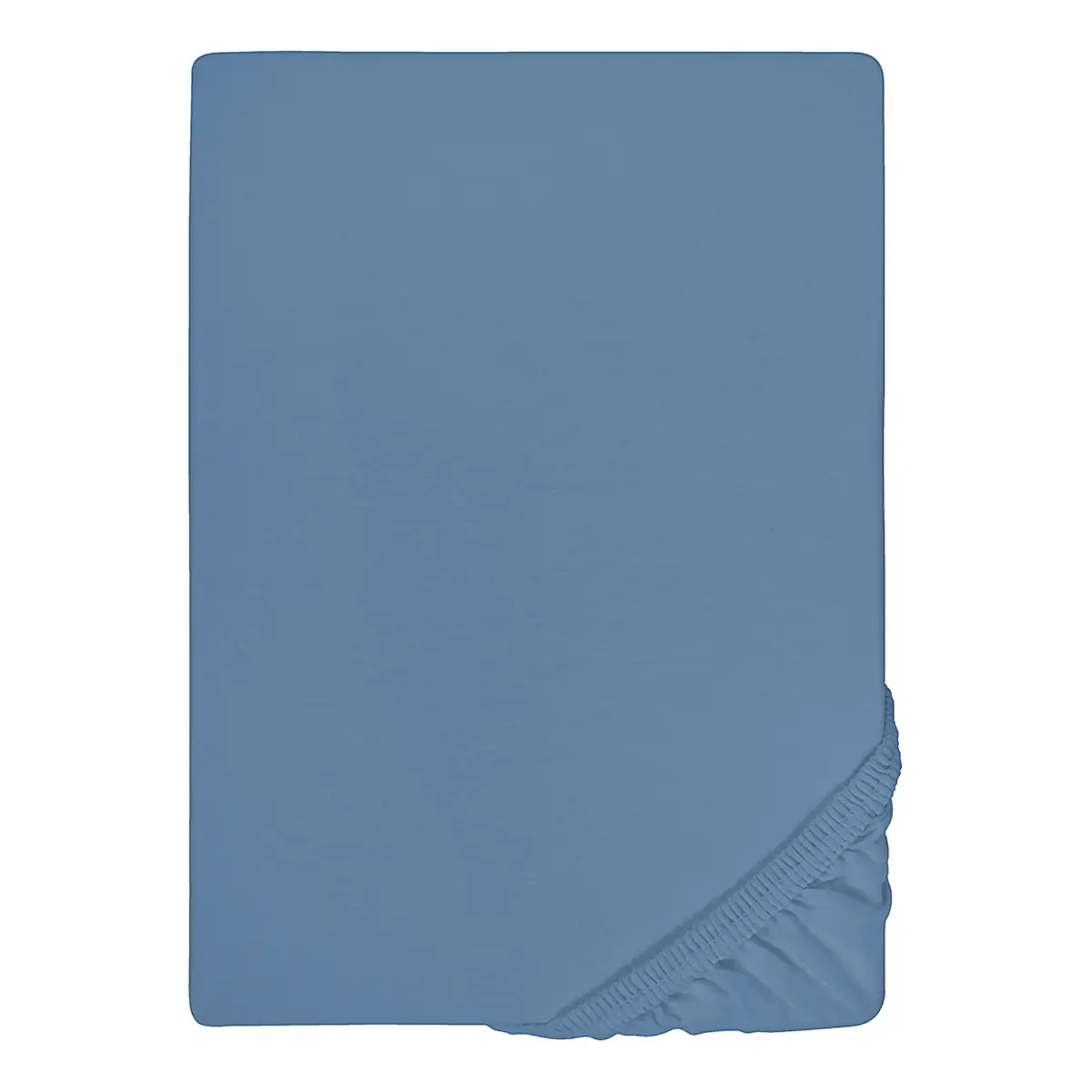 Jersey-Elastic-Spannbetttuch 0077866 | Blau