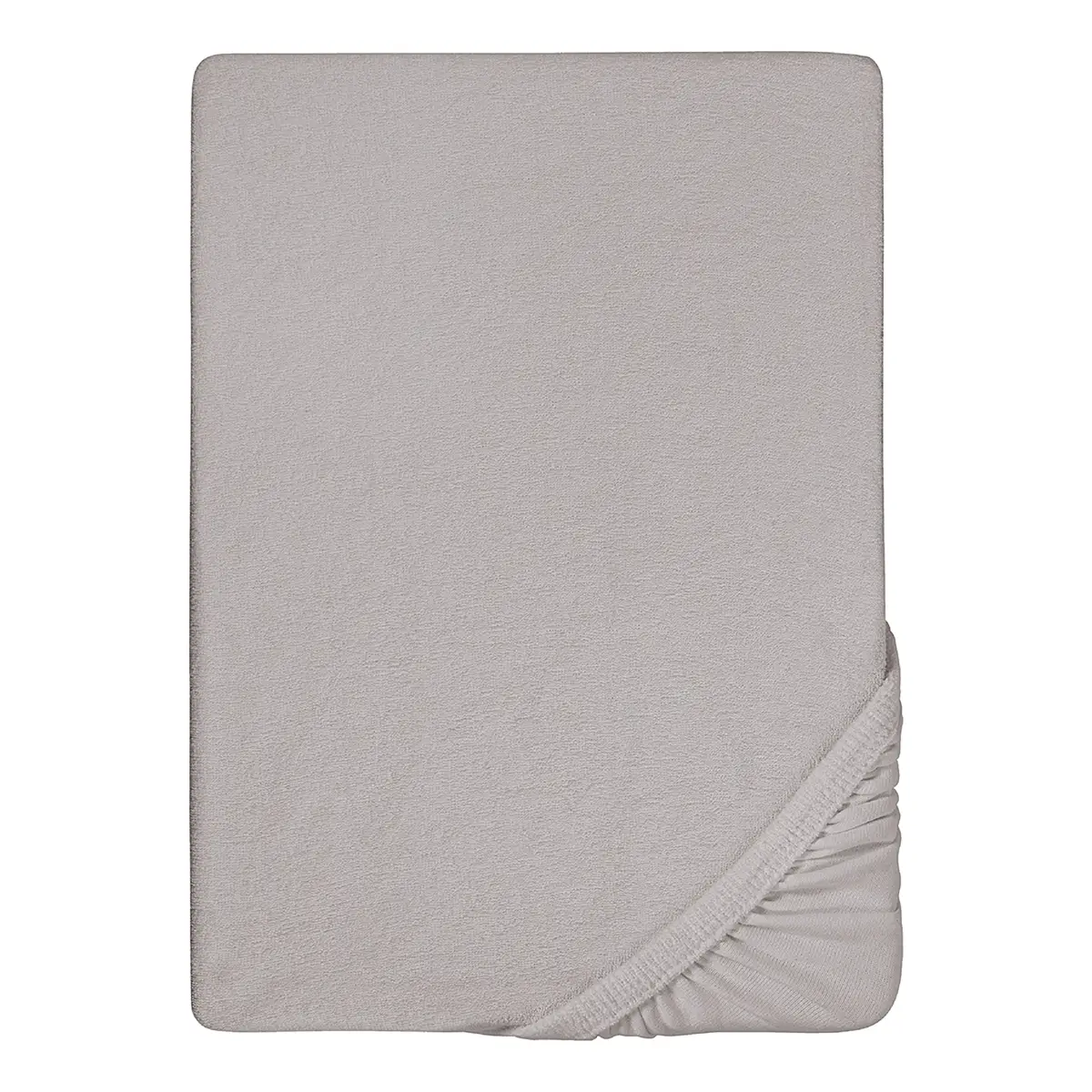 Frottee-Stretch-Spannbettlaken | Grau