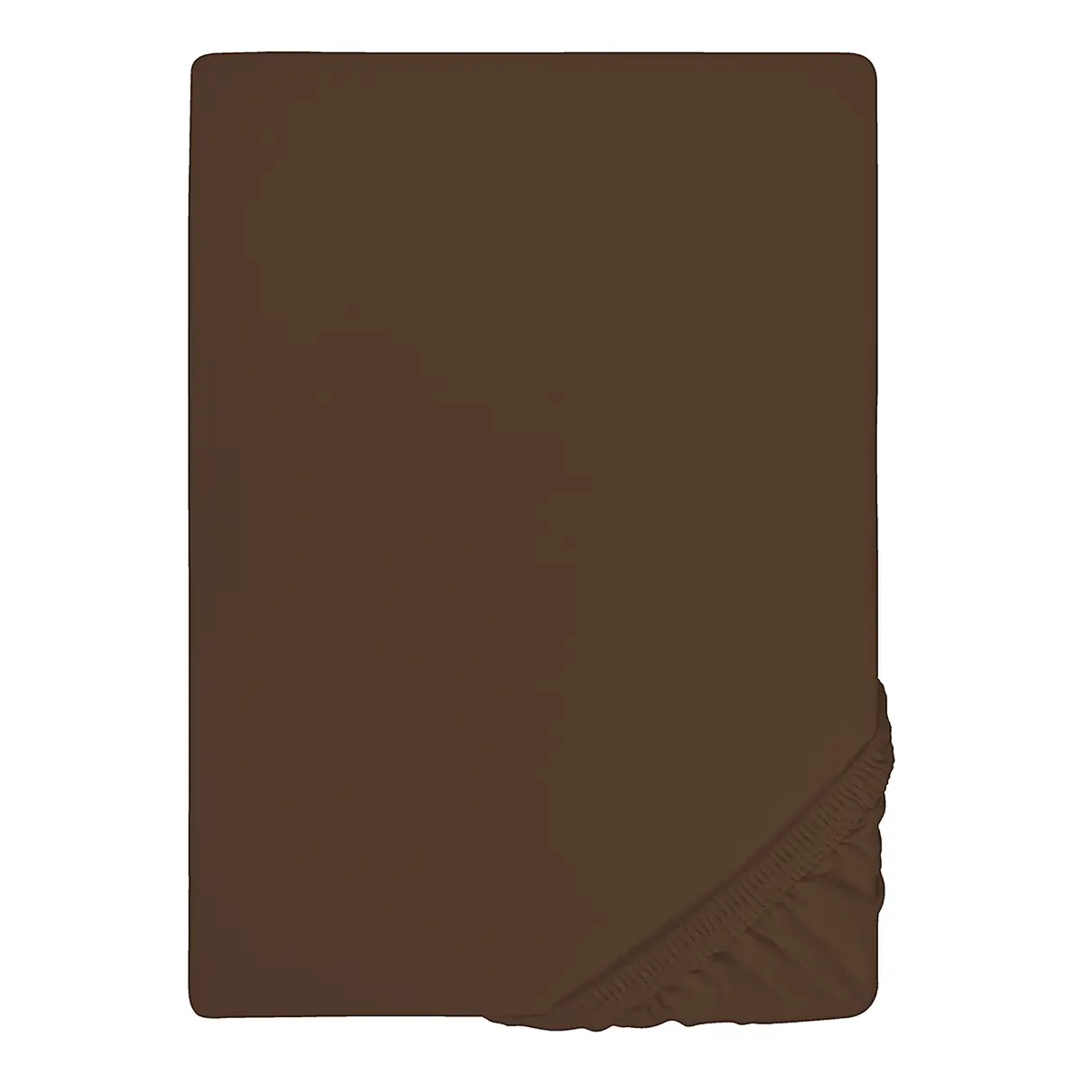 Jersey-Elastic-Spannbetttuch 0077866 | Braun