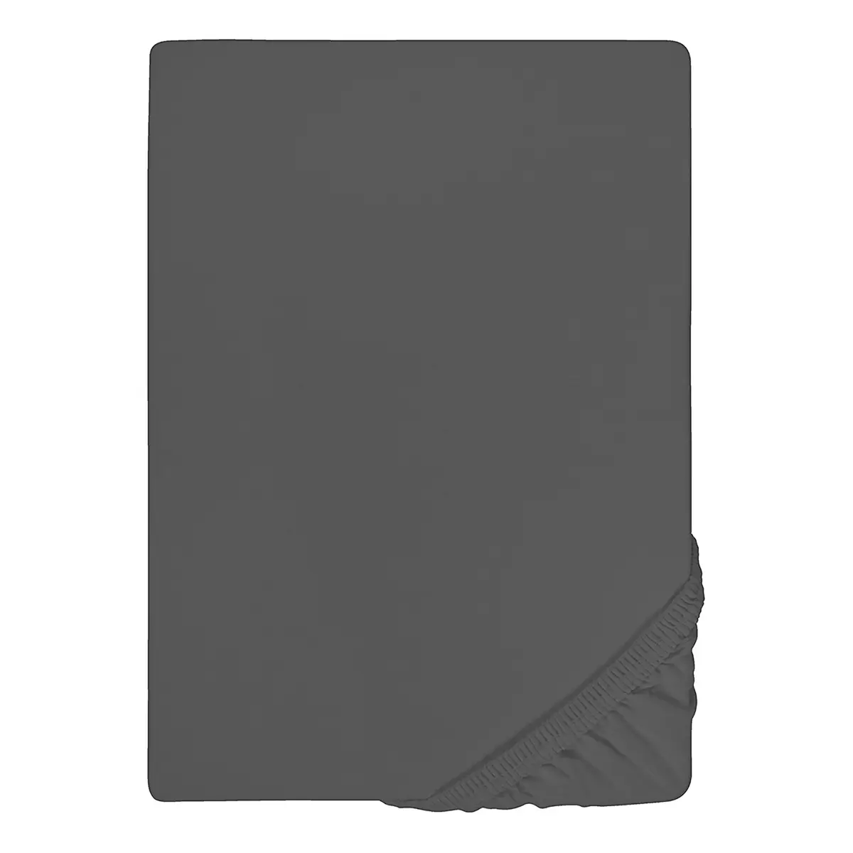 Jersey-Elastic-Spannbetttuch 0077866 | Grau