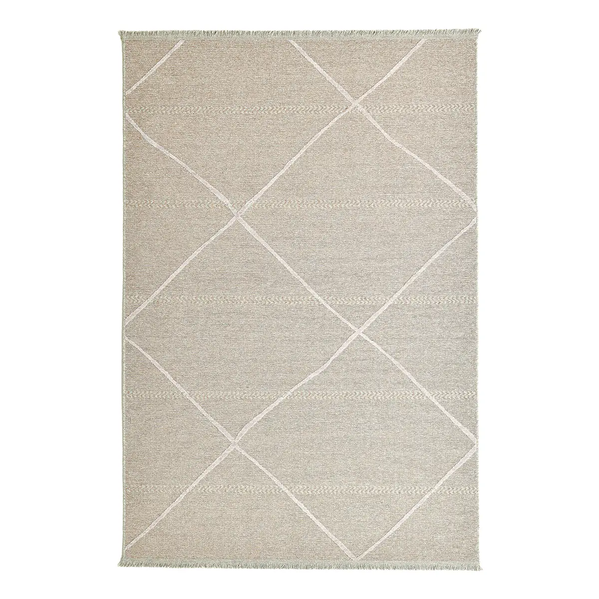Kurzflorteppich Braderup | Beige