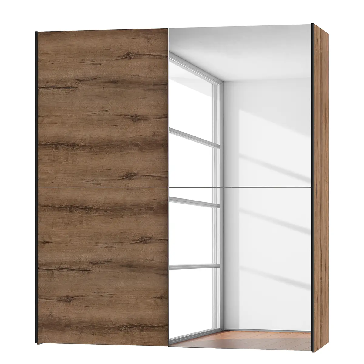 Schwebetürenschrank Blackrock | Braun