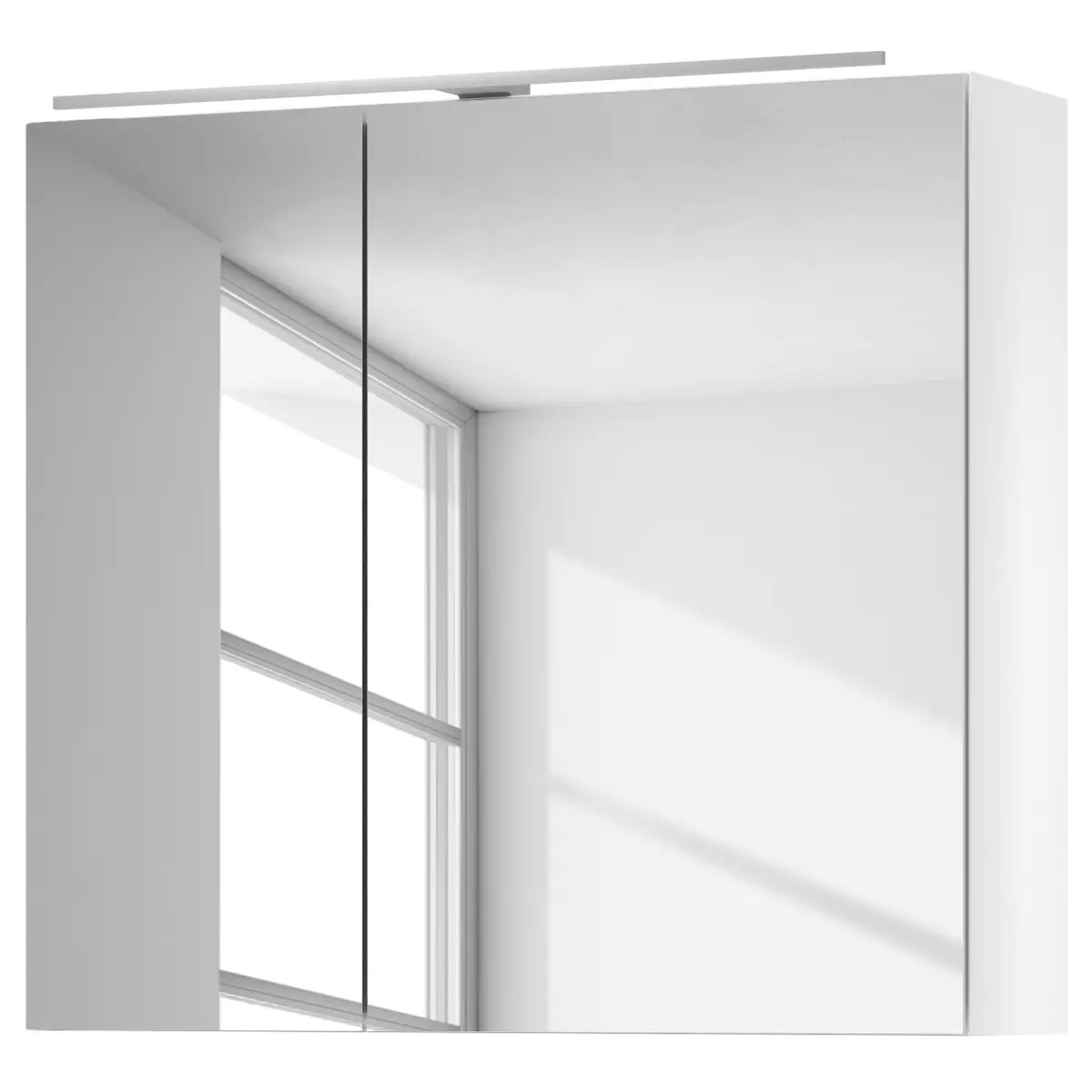 Spiegelschrank MYBA I 80cm Silber/Weiß | Mehrfarbig