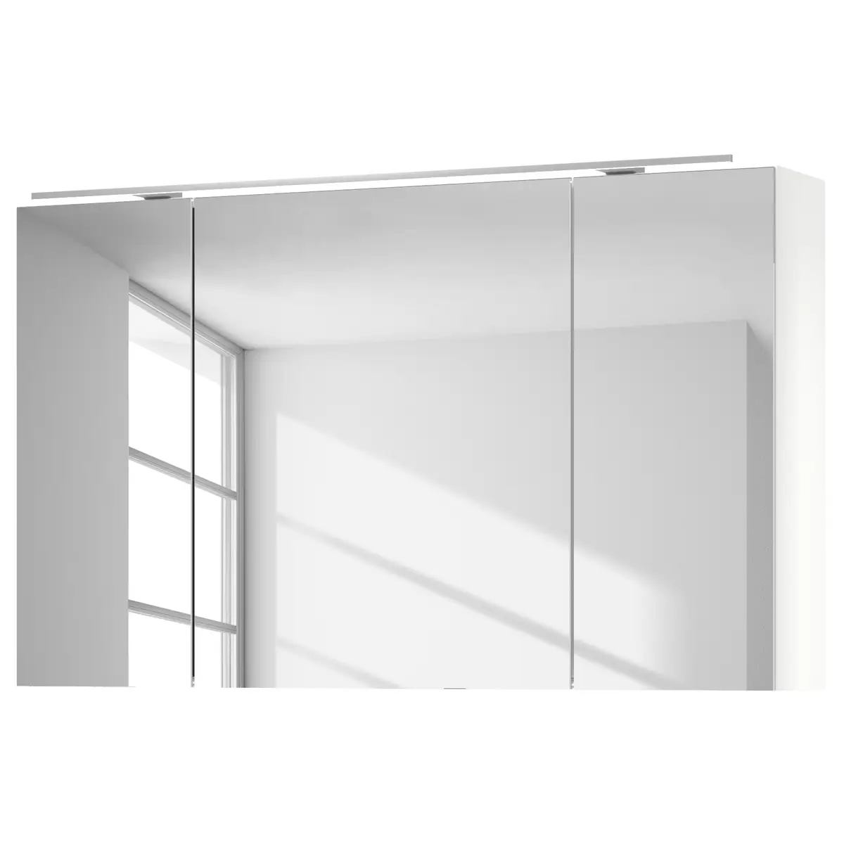 Spiegelschrank MYBA I 120cm Weiß/Hochglanz Weiß | Weiß