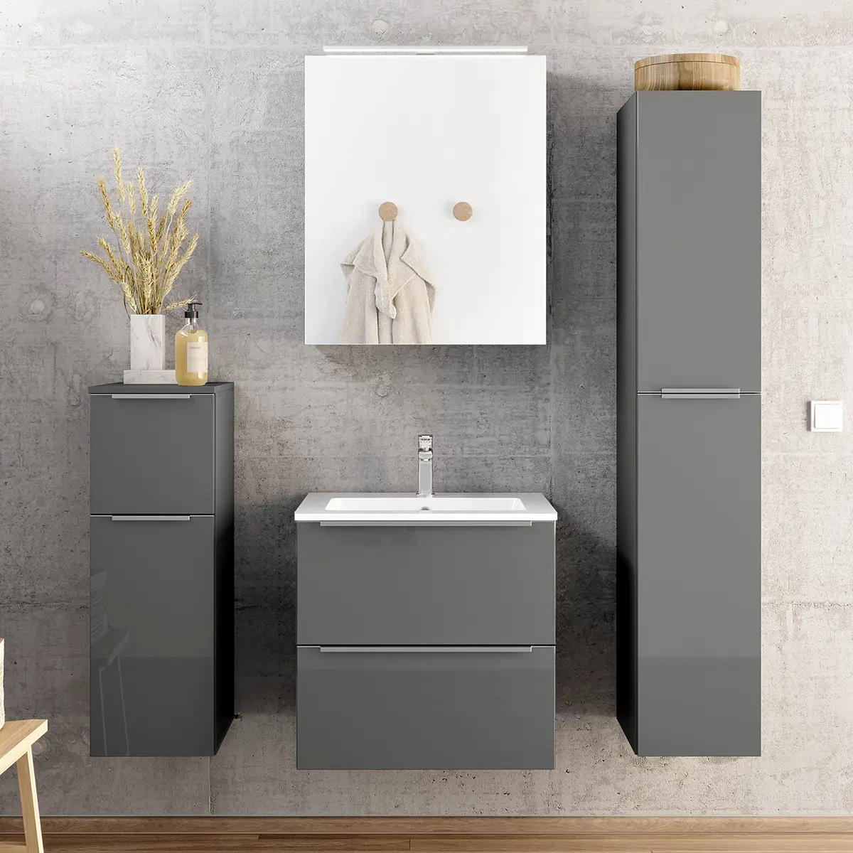 Badezimmerset MYBA VII | Grau