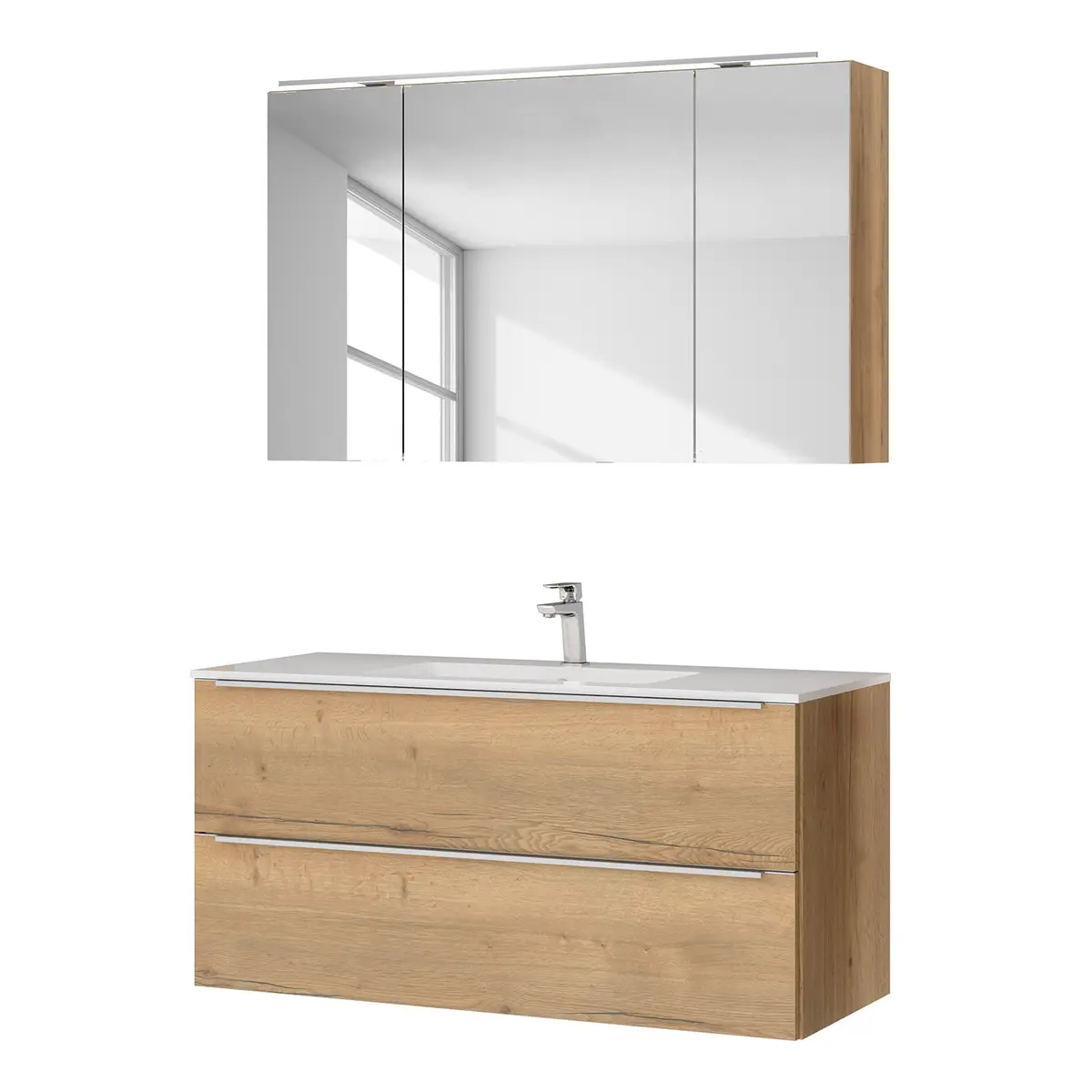 Badezimmerset MYBA III 2-teilig 120cm | Braun