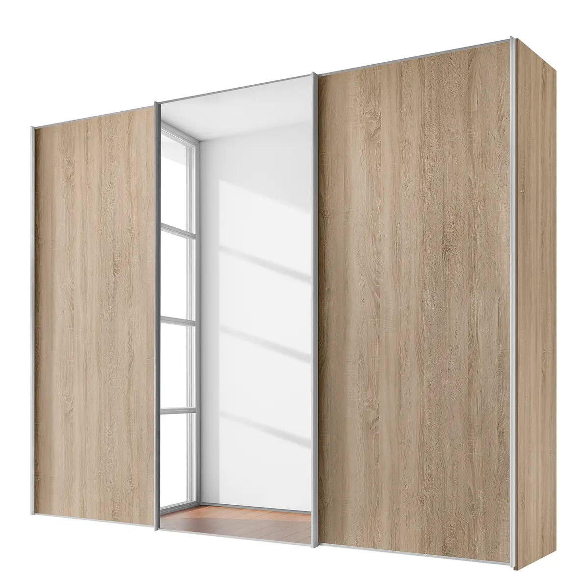 Schwebetürenschrank Typ D | Braun