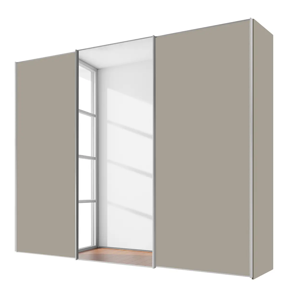 Schwebetürenschrank Typ D | Braun