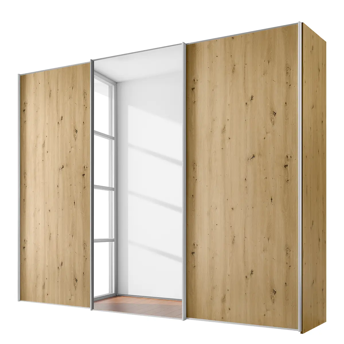 Schwebetürenschrank Typ D | Braun