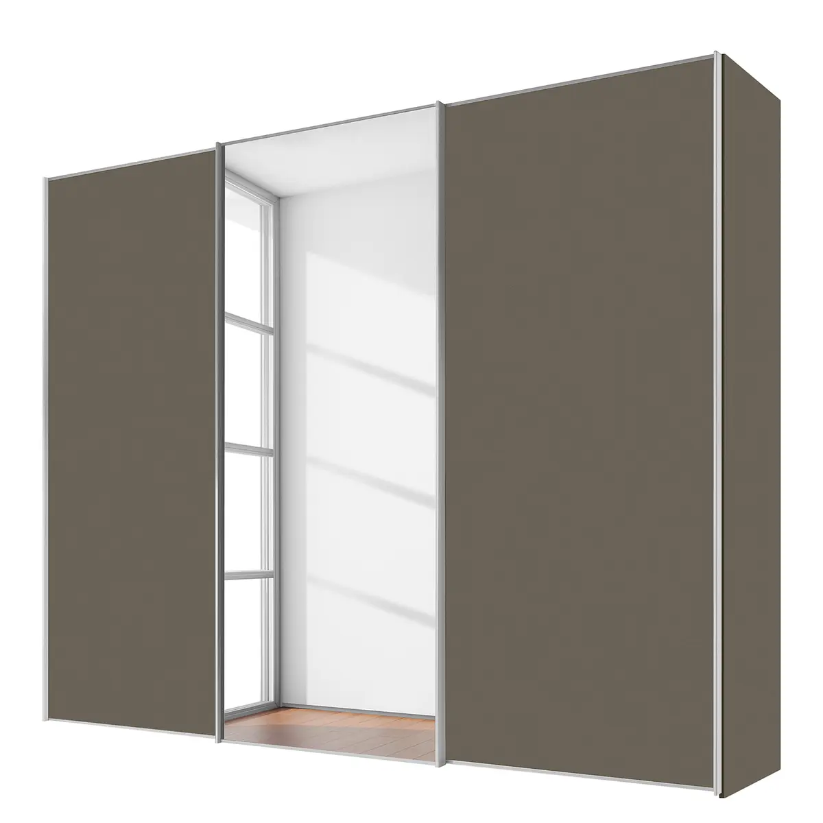Schwebetürenschrank Typ D | Braun