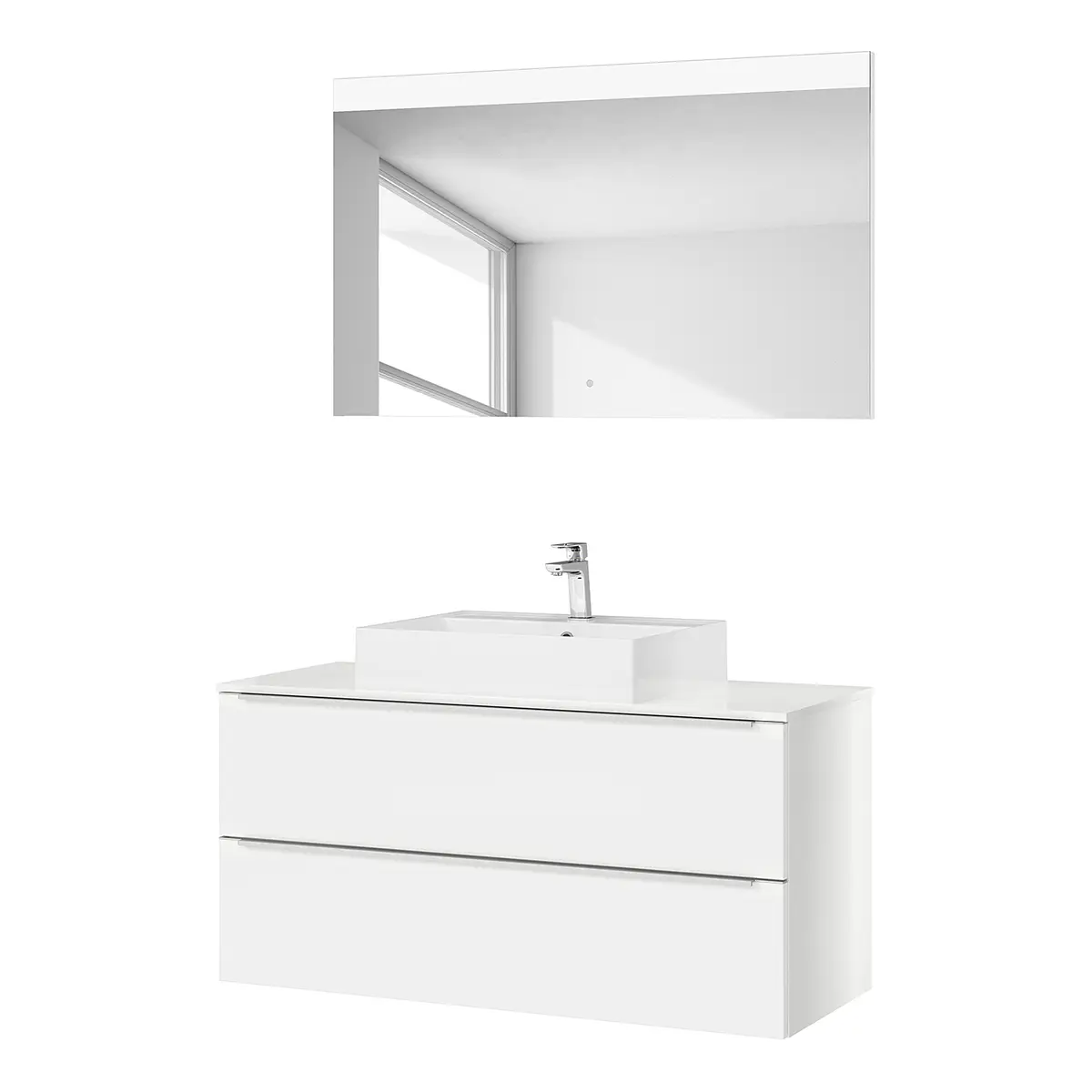 Badezimmerset MYBA XVIII 2-teilig 120cm Weiß/Weiß | Weiß