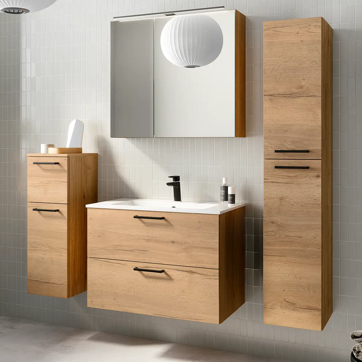 Badezimmerset MYBA XVII 4-teilig 140cm | Braun