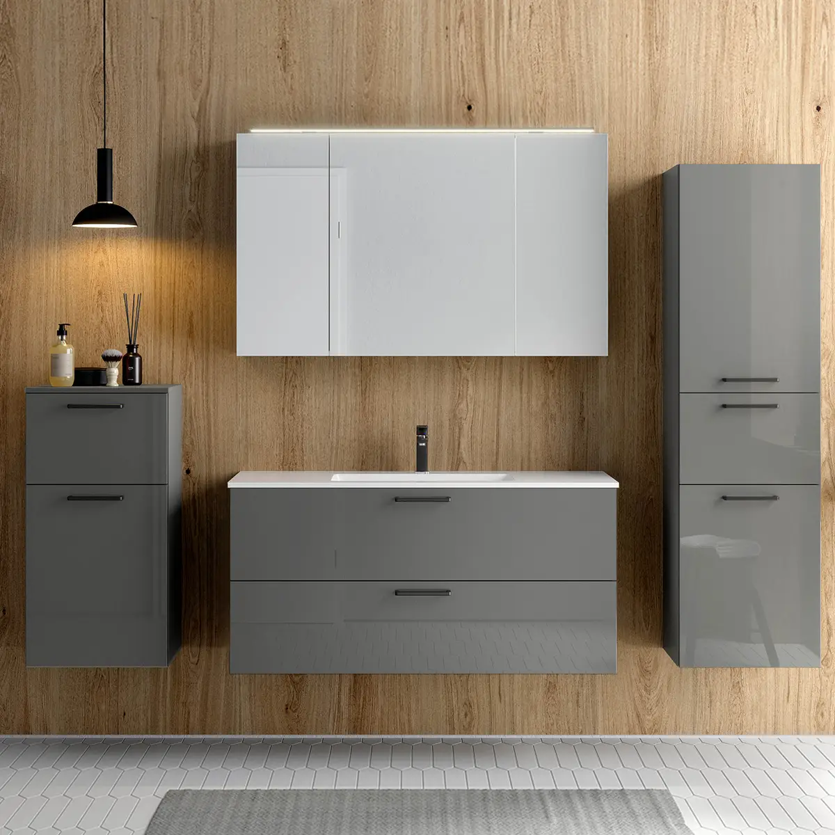 Badezimmerset MYBA XVII | Grau