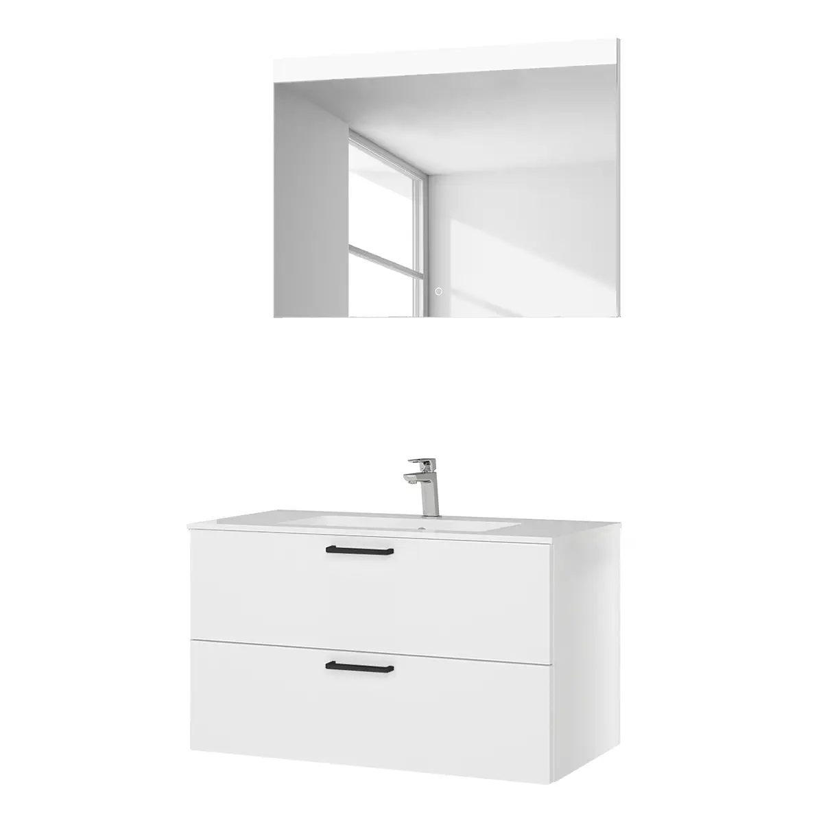 Badezimmerset MYBA XI 2-teilig 100cm | Weiß