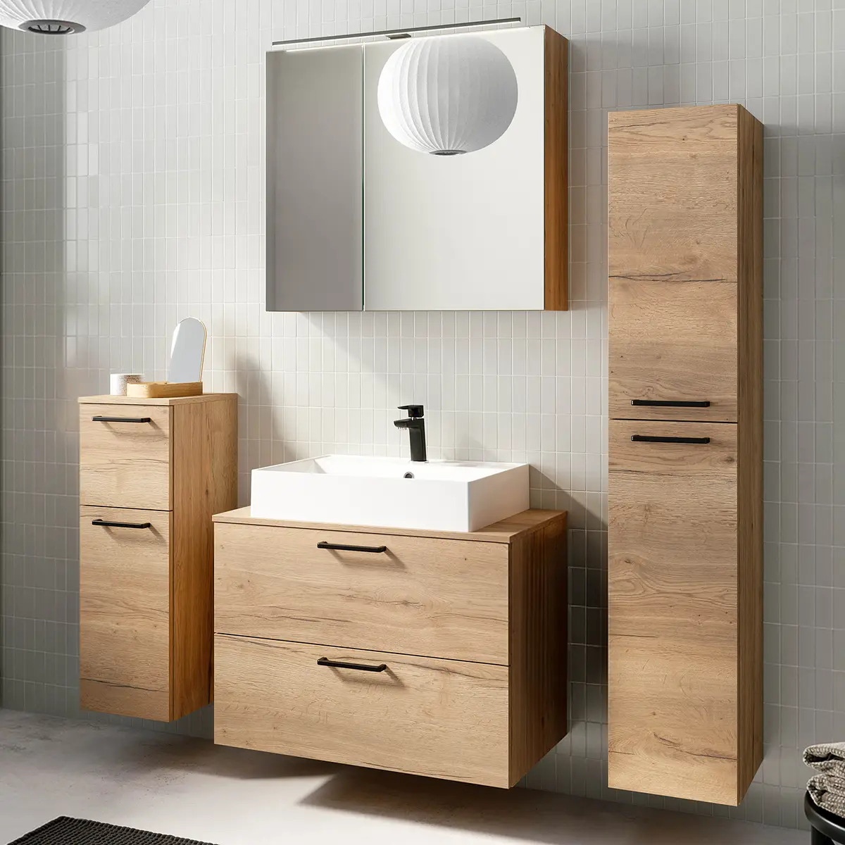 Badezimmerset MYBA XXXIII 4-teilig 140cm | Braun