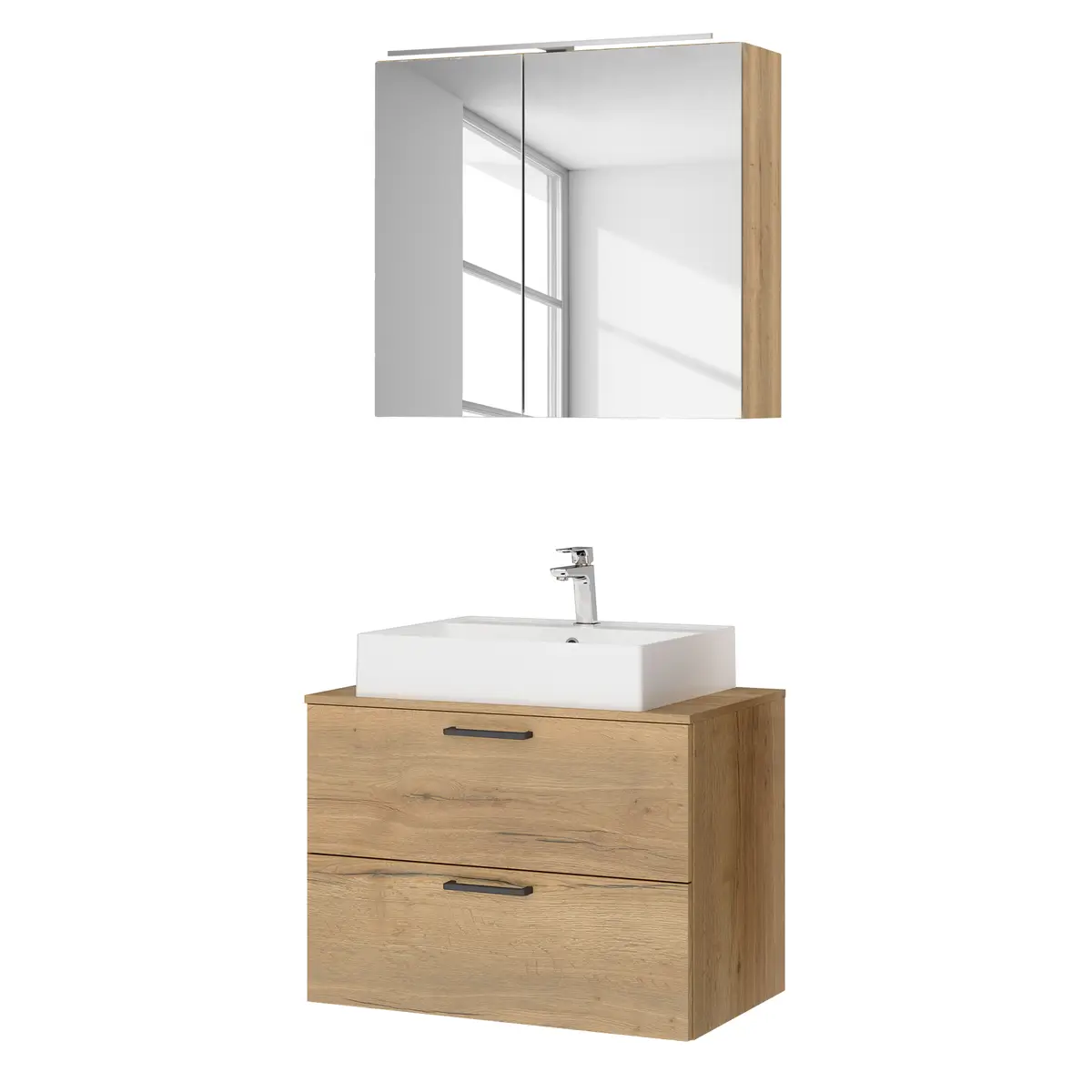 Badezimmerset MYBA XXIV 2-teilig 80cm | Braun