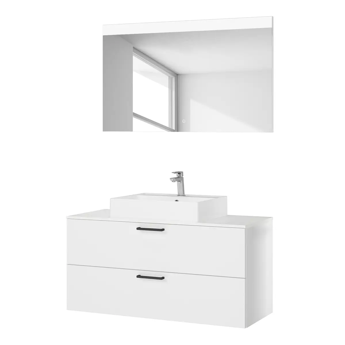 Badezimmerset MYBA XXVII 2-teilig 120cm Weiß/Weiß | Weiß