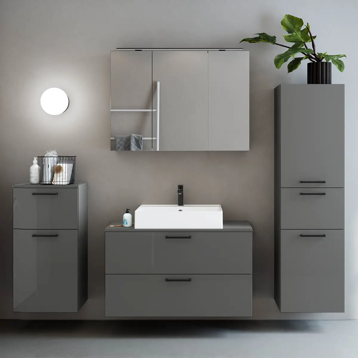 Badezimmerset MYBA XXXIII | Grau