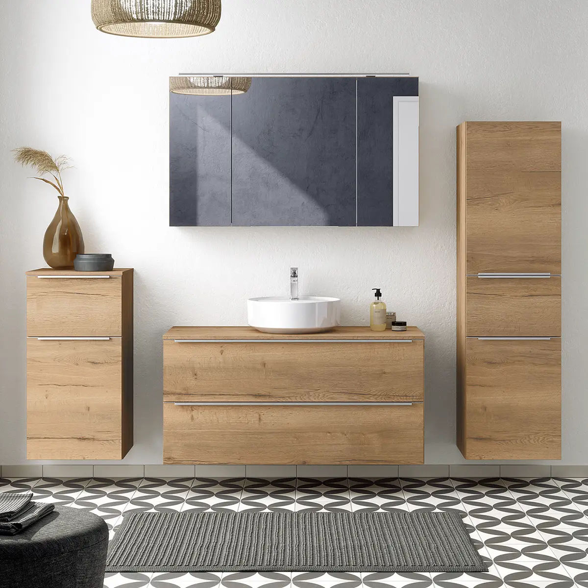 Badezimmerset MYBA XL 4-teilig | Braun