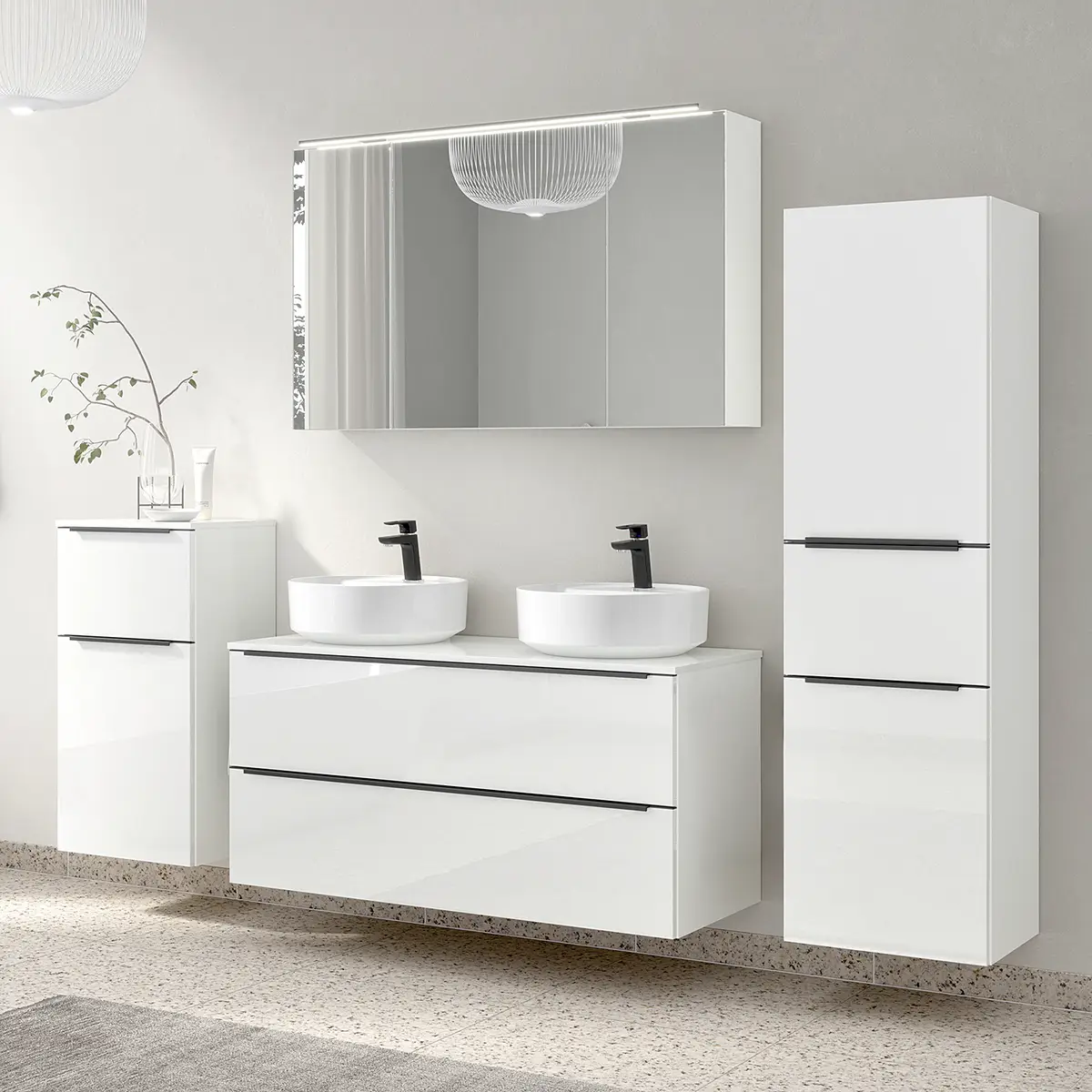 Badezimmerset MYBA XLIX 4-teilig | Weiß
