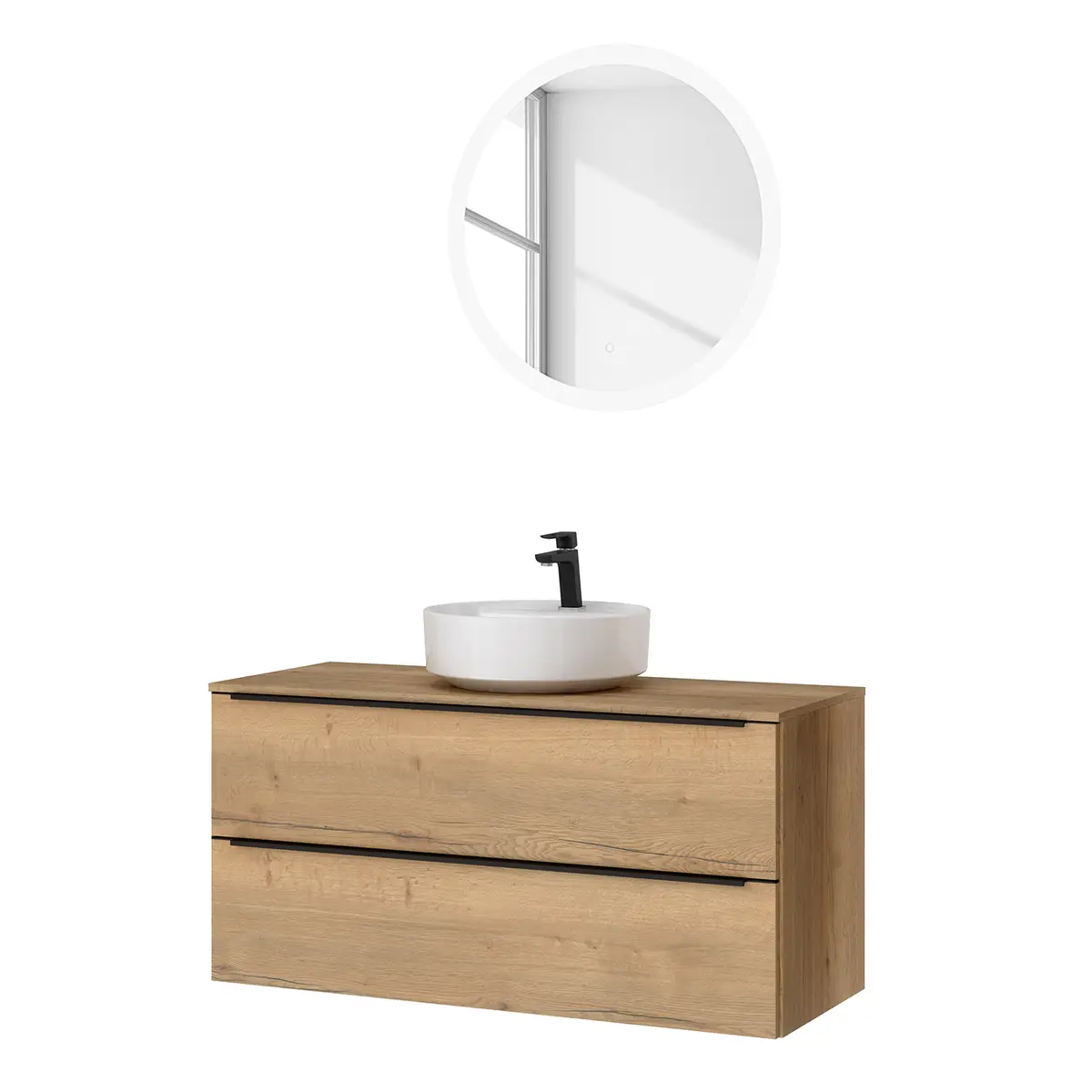 Badezimmerset MYBA LI 2-teilig 120cm | Braun