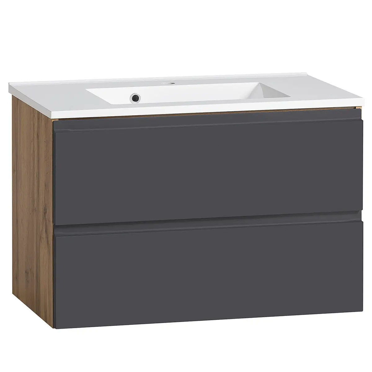 Waschtisch I 80 x 56 x 47cm Grau/Matt Grau | Grau