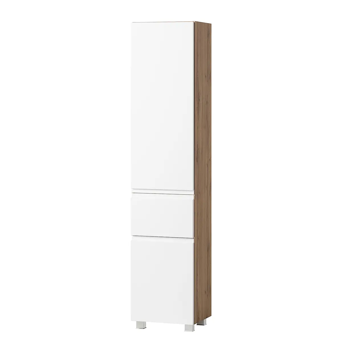 Hochschrank I 40cm Weiß/Matt Weiß | Weiß