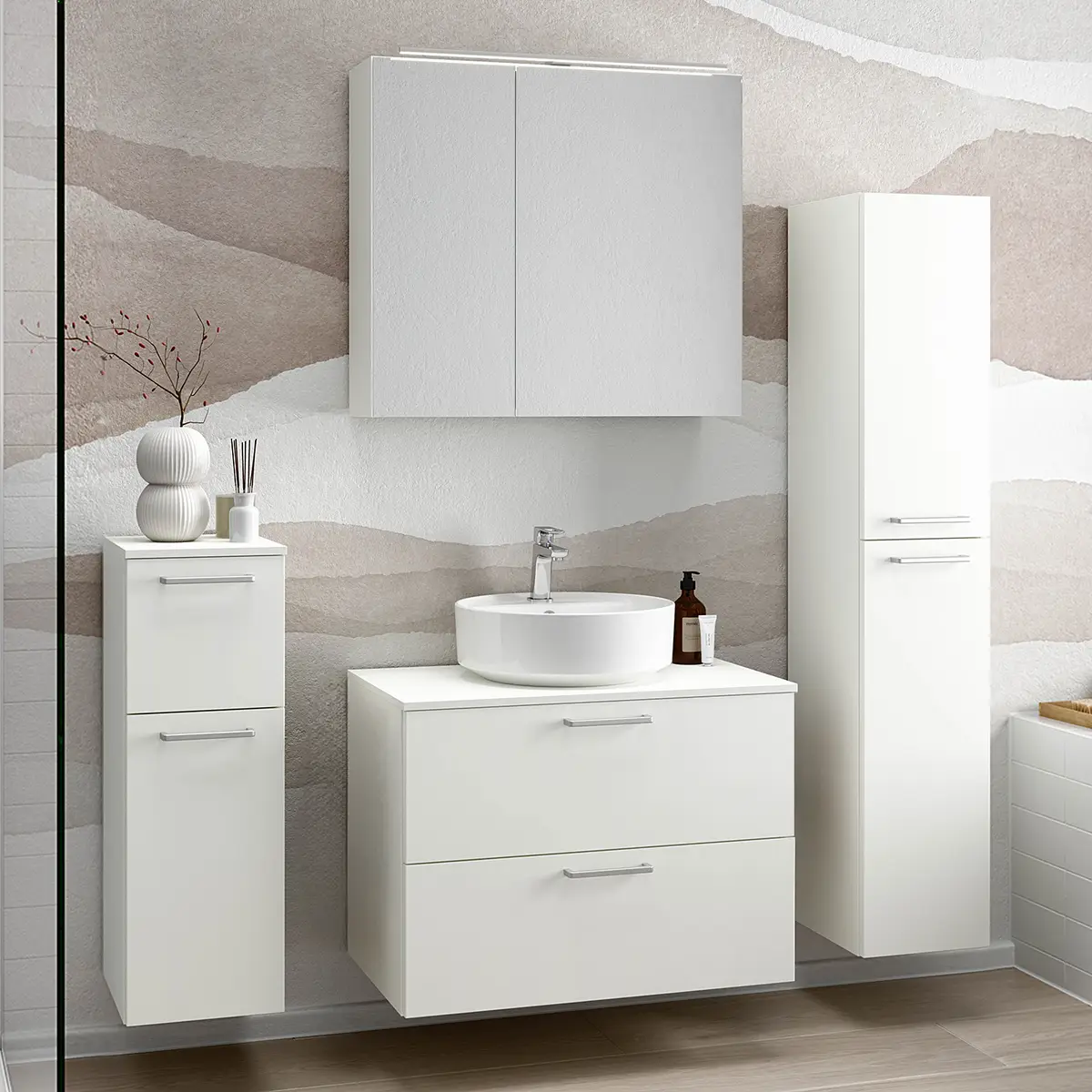 Badezimmerset MYBA LX 4-teilig | Weiß
