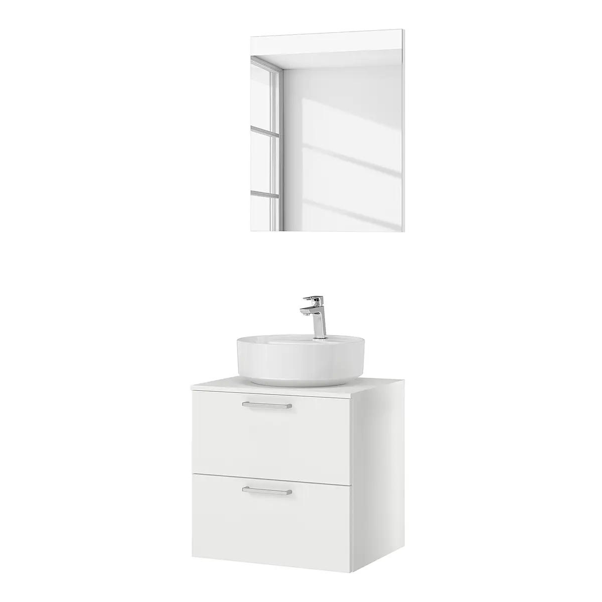 Badezimmerset MYBA LIV 2-teilig 60cm Weiß/Weiß | Weiß