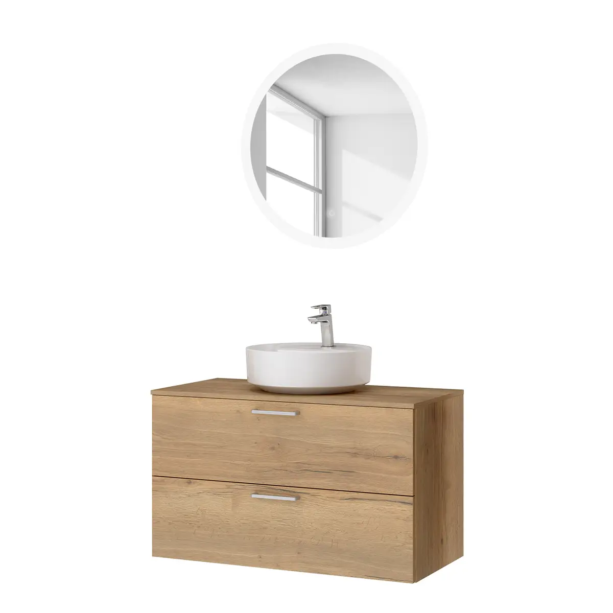 Badezimmerset MYBA LXX 2-teilig 100cm | Braun