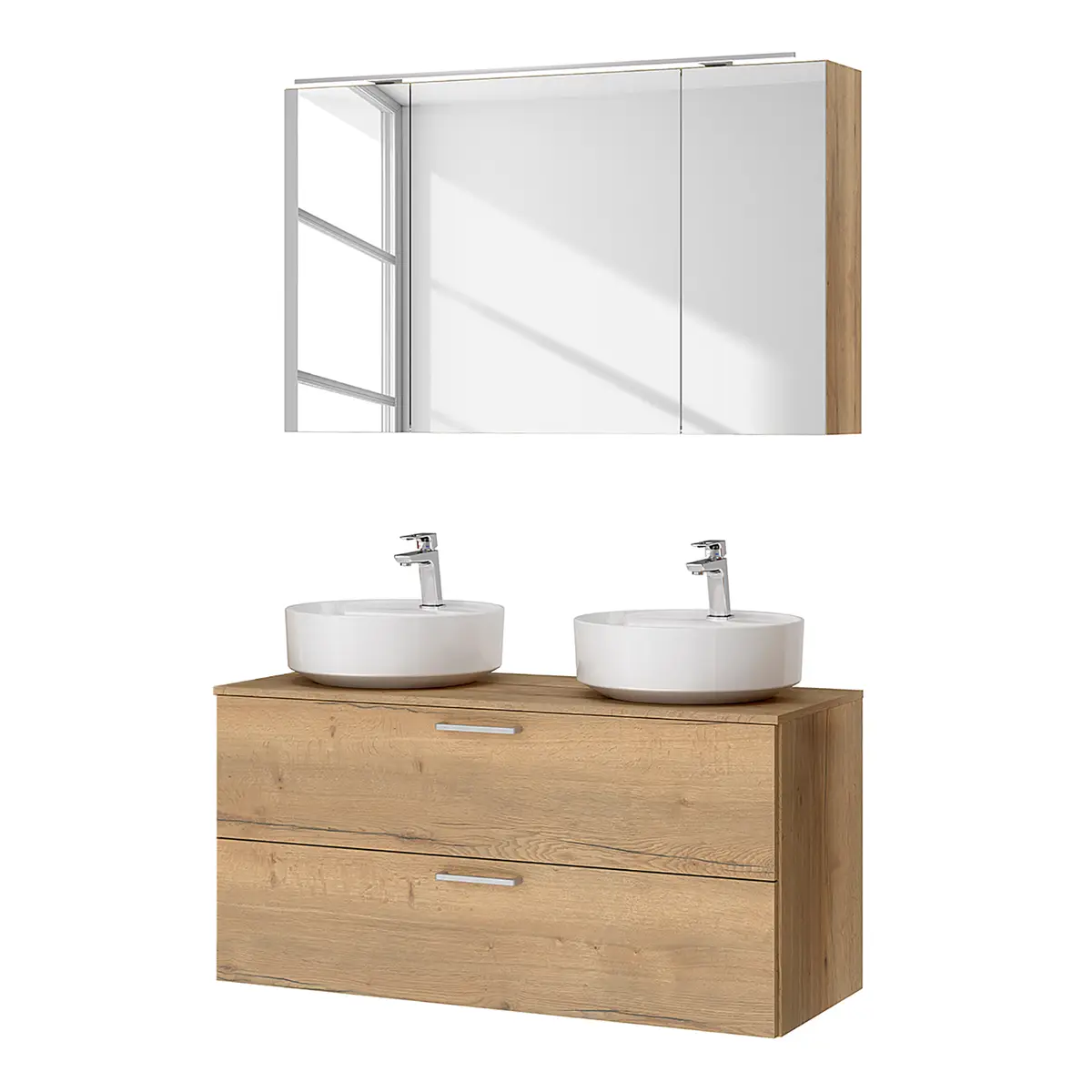Badezimmerset MYBA LXIV 2-teilig | Holztöne
