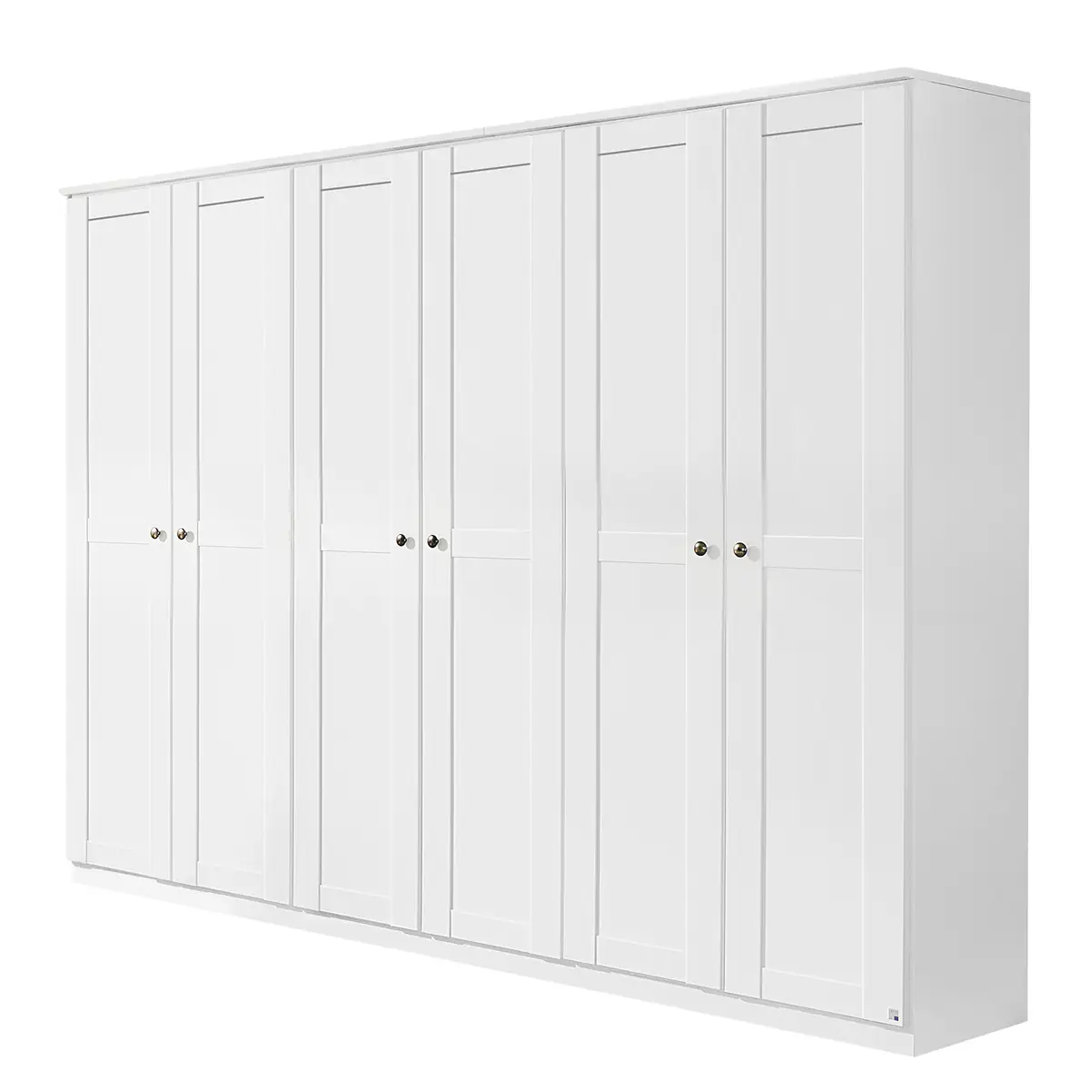 Drehtürenschrank 271cm Weiß/Alpinweiß | Weiß