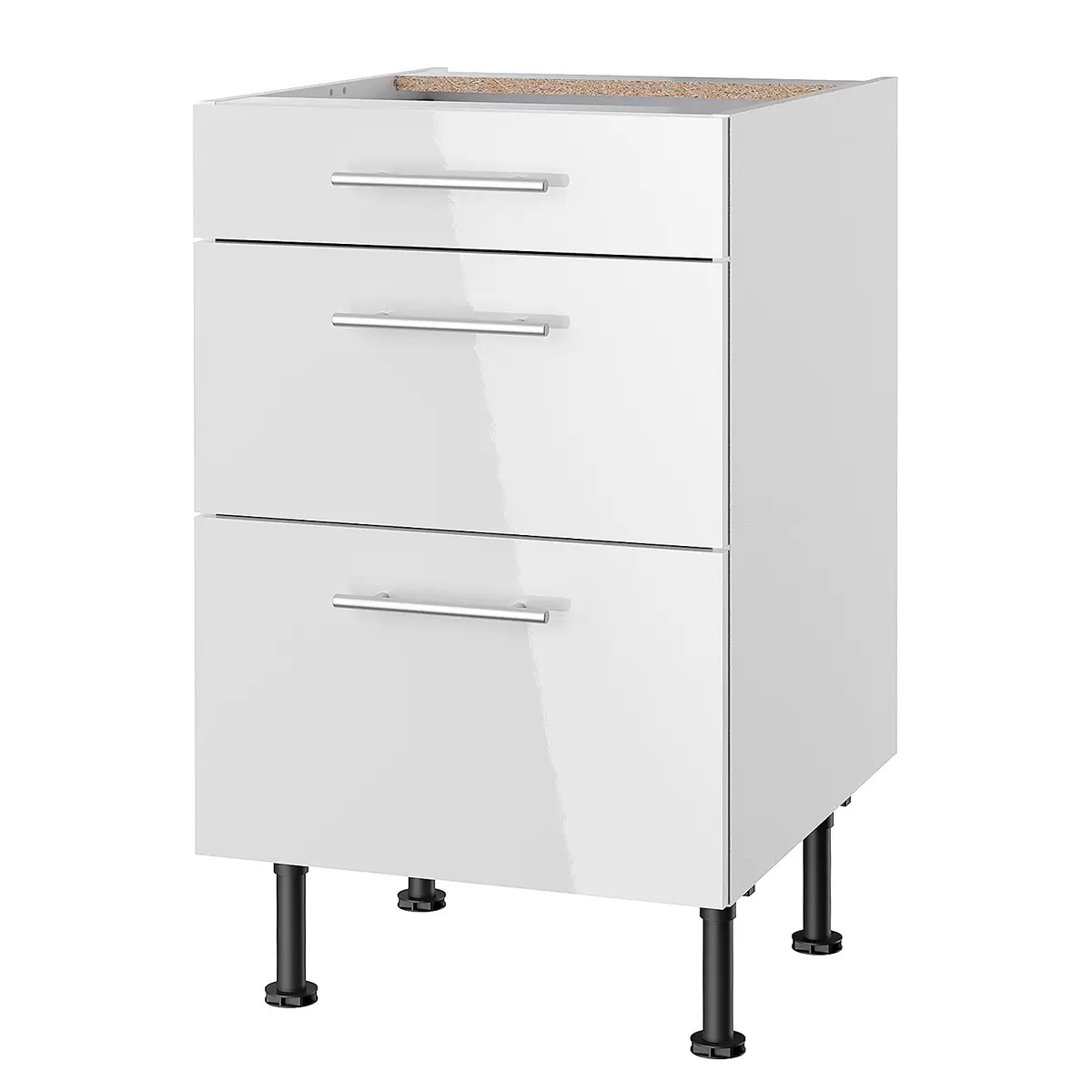 Unterschrank IV 50cm Weiß/Hochglanz Weiß | Weiß