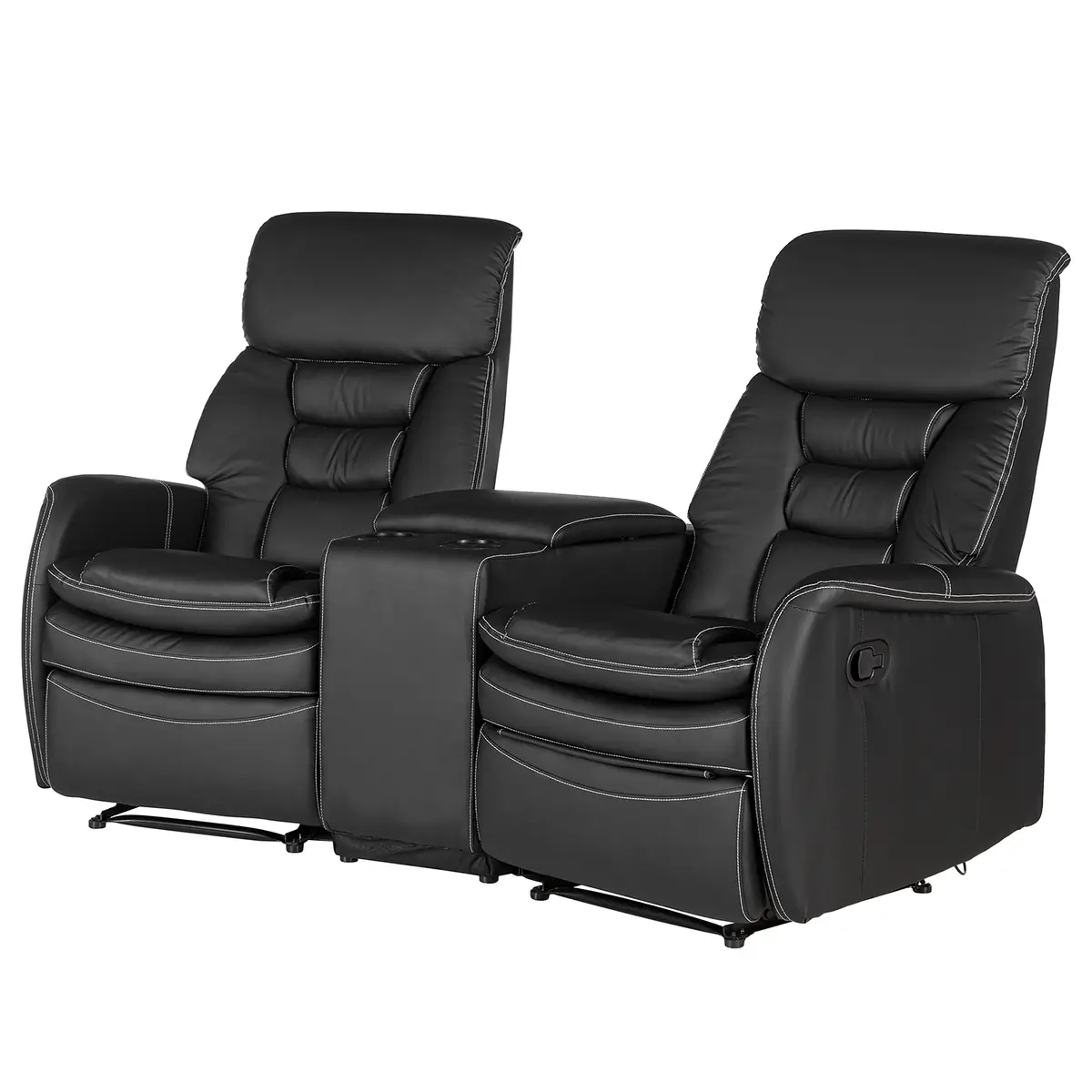 2-Sitzer Kinosofa Asti | Schwarz