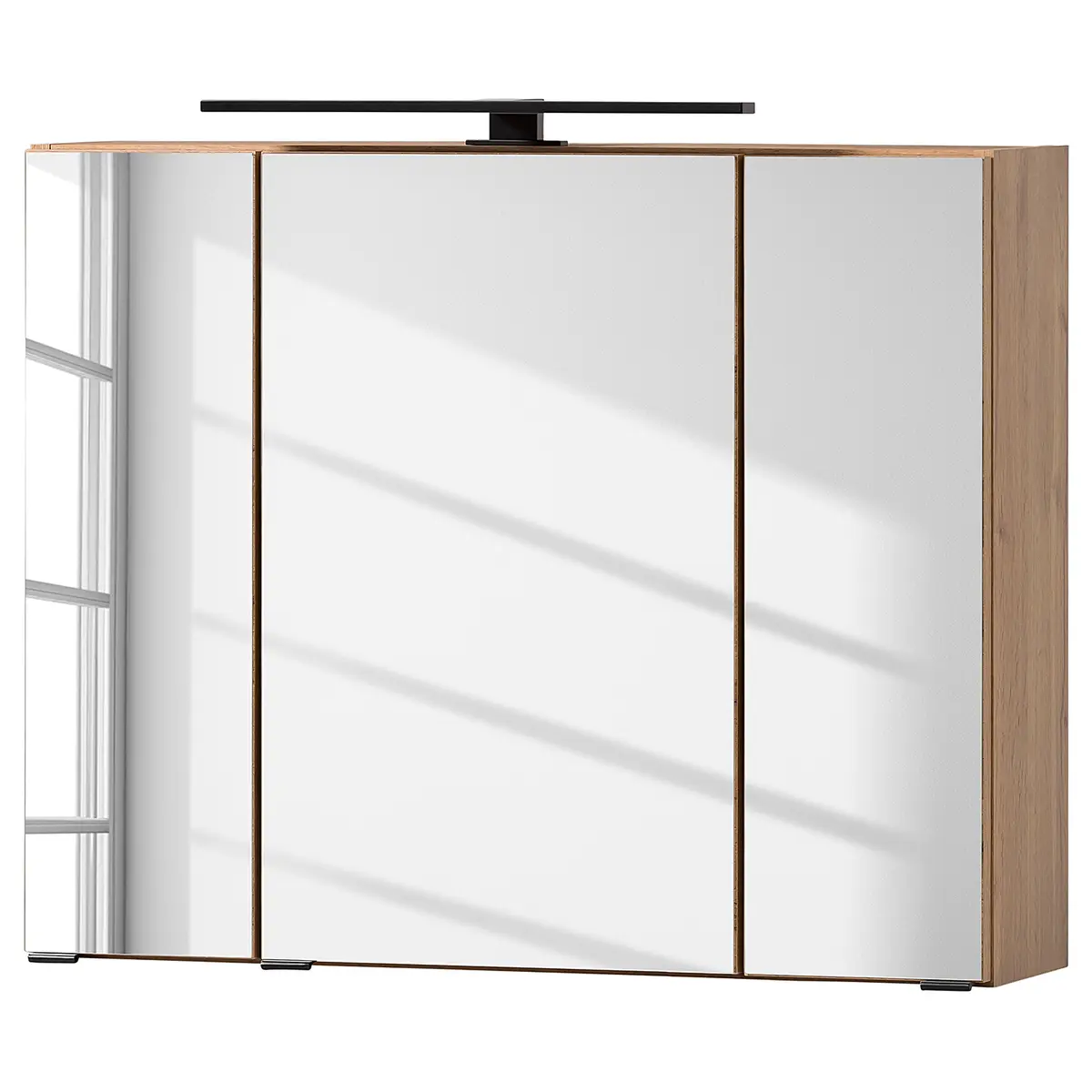 Spiegelschrank 80cm Braun/Wotaneiche Dekor | Braun
