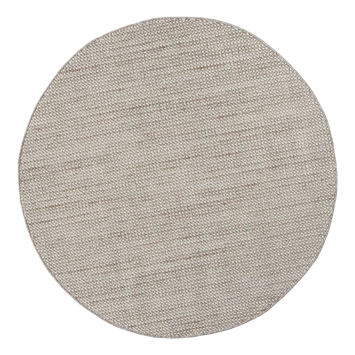 Kurzflorteppich Weiß/Weiß/Beige 120 x 120cm Mischgewebe