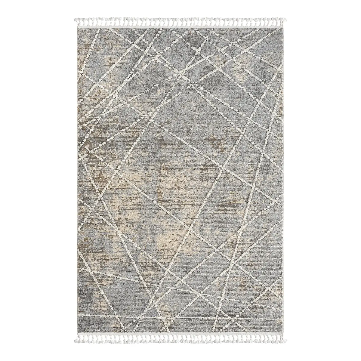 Kurzflorteppich Grau 200 x 290cm Mischgewebe | Grau
