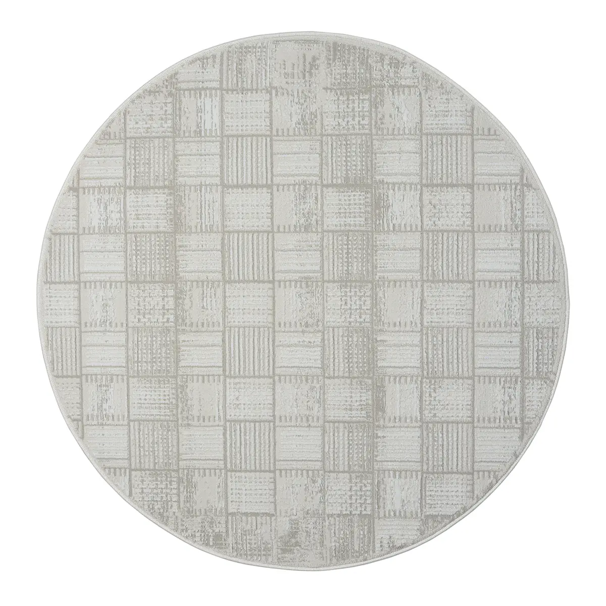 Kurzflorteppich Beige 120 x 120cm Mischgewebe | Beige