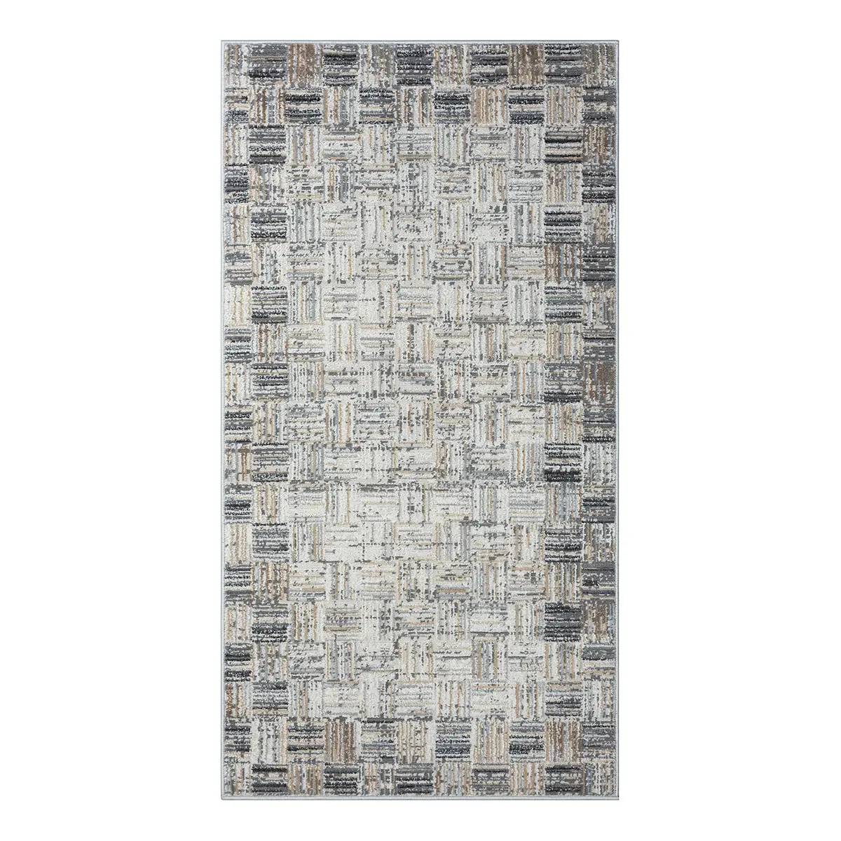Kurzflorteppich Grau 80 x 150cm Mischgewebe | Grau